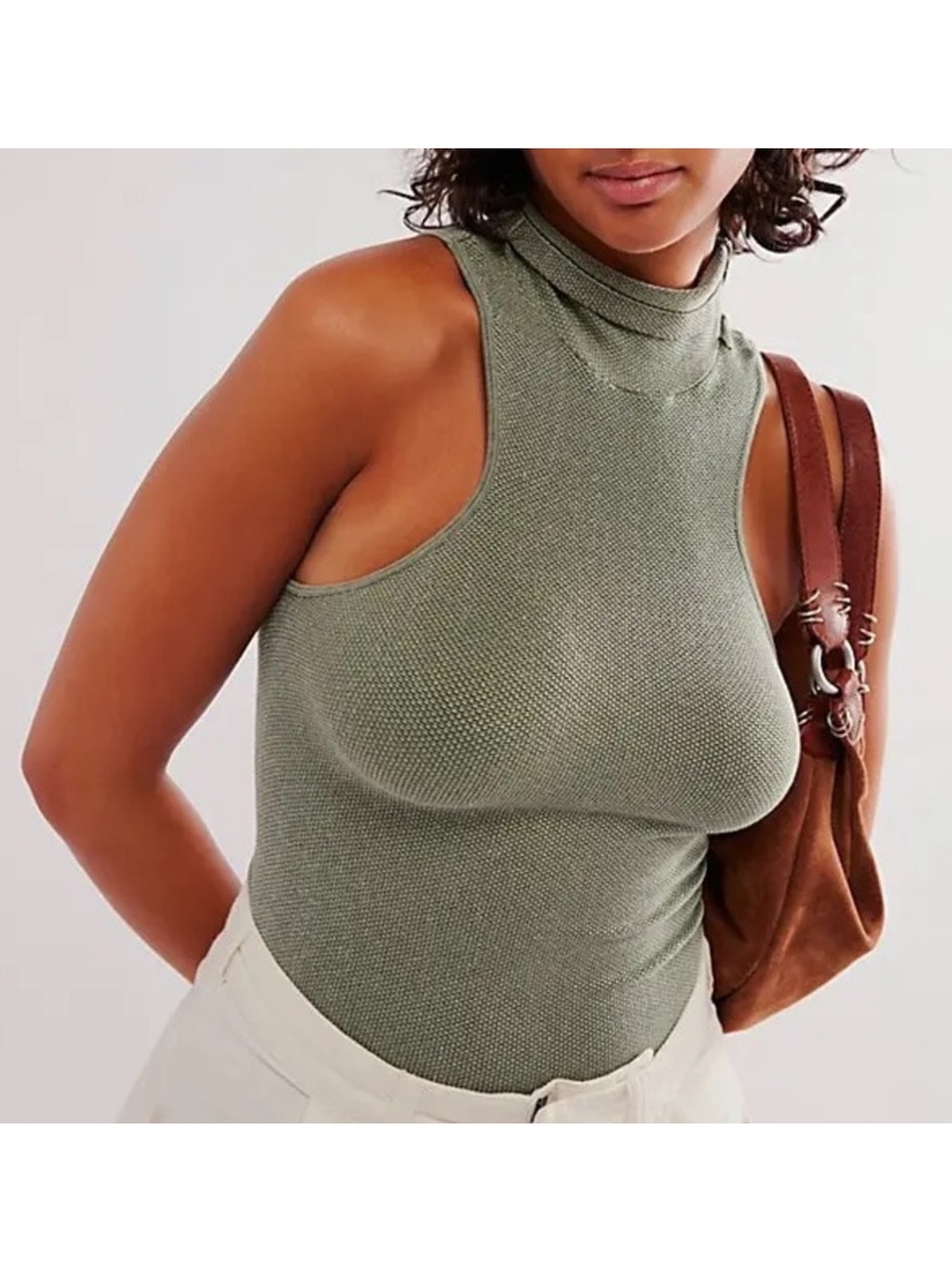 Free People Intimately Always Ready Seamless Turtleneck Tank Bundle Set of 2 M/L